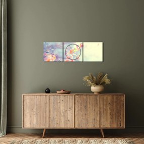 Kép - Levelek a jégben (órával) (90x30 cm)