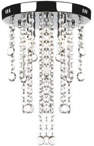 Fehér Fém Mennyezeti Lámpa Kristály Gyöngy