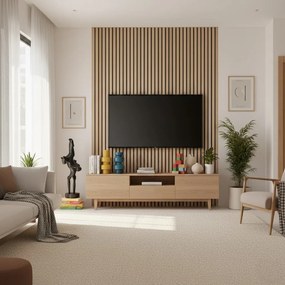FREJA Zajszigetelő falpanel 200x60x2,2cm. Egyedi méretre is levágjuk - 100x60x2,2cm , Walnut