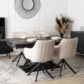 Forgó Étkezőszék Krém Színben. MUMBAI