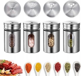 12 db Tartály üveg tároló 80ml konyhai fűszertároló