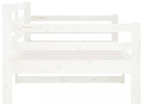 fehér tömör fenyőfa kanapéágy matrac nélkül 90 x 190 cm