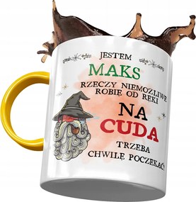 Sárga Bögre Max Maximilian Ajándék Nyomtatott Fotóval