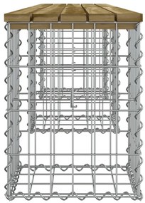 impregnált fenyőfa gabion kerti pad 203 x 31 x 42 cm