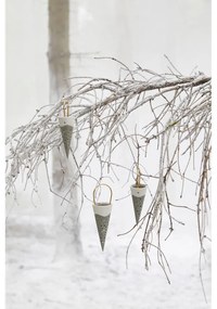 Cone zöld kerámia függő dekoráció, magasság 14,5 cm - Kähler Design