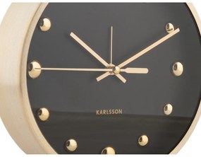 Karlsson 5970BK dizájner asztali óra/ébresztőóra fekete, átmérő 16 cm