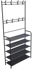 Előszobafal ruhaállvány LRA-02 fekete