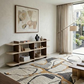 Flusso - Travertine, Walnut