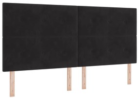 Fejtámla Gombos Bőrkárpitozás Fekete 200 cm