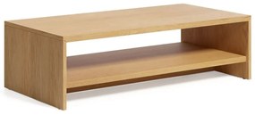 Natúr színű dohányzóasztal tölgyfa dekorral 60x120 cm Abilen – Kave Home