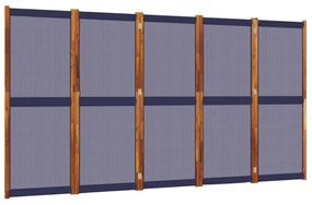 sötétkék 5 paneles térelválasztó 350 x 180 cm