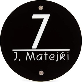 Alumínium Címtábla 35cm kör Távtartók