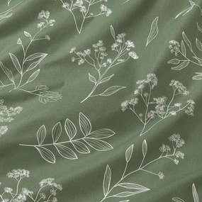 Goldea kör alakú pamut terítő - gyógynövény levelek Ø 130 cm