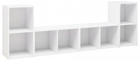 4 db fehér szerelt fa TV-szekrény 72 x 35 x 36,5 cm