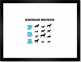Poszterek keretben 40x30 Szeretem a kutyát