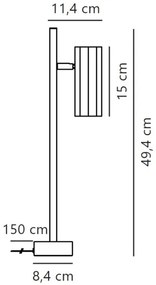Nordlux - Asztali lámpa ALANIS 1xGU10/15W/230V fekete