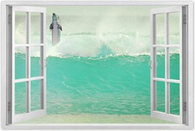 Poszterek 60x40 Szimpatikus delfin óceán