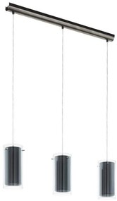 Eglo 99286 - PINTO TEXTIL függeszték kábellel 3xE27/16W/230V