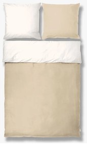 Fehér-bézs egyszemélyes-hosszabbított pamut-perkál ágyneműhuzat 140x220 cm Shades – Mette Ditmer Denmark