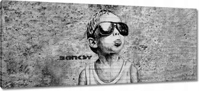 Festmények 100x40 I love life Banksy