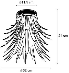 Art Deco mennyezeti lámpa arany - Wesley