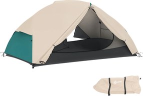 Outsunny 2 Személyes Kempingtábor Sátra 2 Előtérrel, Vízálló Dóm Sátor 2 Ajtóval, 2 Szúnyogháló Ablakkal, Belső Zsebekkel és Hordtáskával Trekkinghez,