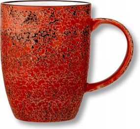 Kávés és teás bögre porcelán piros nagy Wilmax 460 ml