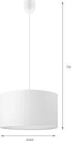 BRILAGI - SIRIJA MODERN kábeles függőlámpa, 1xE27/60W/230V, átmérő 35 cm, fehér