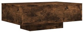 Füstös tölgy színű dohányzóasztal LED-lámpákkal 85 x 55 x 31 cm