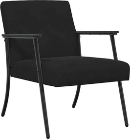 vidaXL karosszék Fekete 59 x 75 x 78 cm Bársony