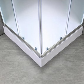 Spirit Matt 80x80x194 cm-es szögletes zuhanykabin, erősített akril zuhanytálcával