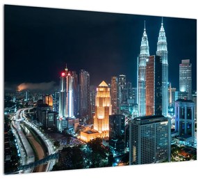 Kép - Éjszaka Kuala Lumpurban (70x50 cm)