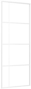 Fehér ESG üveg és alumínium tolóajtó 76x205 cm