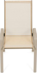 Kerti szék, fém, hálós kivitel, krém, AZC-C1000 CRM