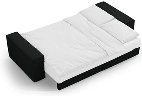 Fekete buklé kinyitható kanapé 247 cm Jodie – Micadoni Home