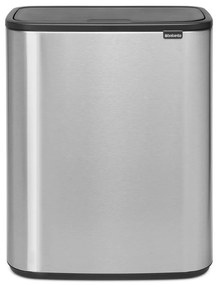 Matt ezüstszínű acél érintésre nyíló szelektív szemetes 60 l Bo Touch Bin – Brabantia