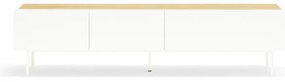 Fehér-natúr színű TV-állvány tölgyfa dekorral 180x45 cm Arista – Teulat