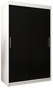 Ruhásszekrény 120 cm Toki (matt fekete + matt fekete). 1064804