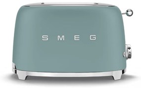 SMEG KENYÉRPIRÍTÓ, 50-es évek retro design, 2 szeletes, 6 fokozat, 3 program, matt smaragdzöld