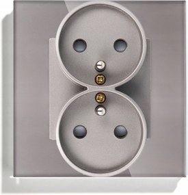 Üveg Foglalat Dugalj Tűvel Kettős Dugaljak Szürke Kontaktok 1F