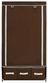vidaXL barna szövet ruhásszekrény 87 x 49 x 159 cm