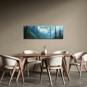 Kép - Táj Van Gogh érintésével (órával) (90x30 cm)