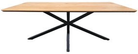 Étkezőasztal tölgyfa dekoros asztallappal 90x160 cm Cesura – Unique Furniture