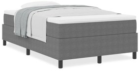 Box Spring Ágy Matrac Világosszürke 120x200 cm Kordbársony Anyag