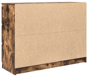 sonoma tölgy színű szerelt fa tálalószekrény 100x35x76 cm