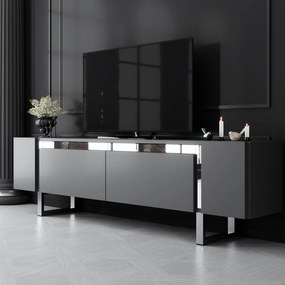 TV szekrény Yildiz - Anthracite, Silver