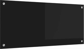 vidaXL Konyhai splashback Fekete 90 x 40 cm edzett üveg