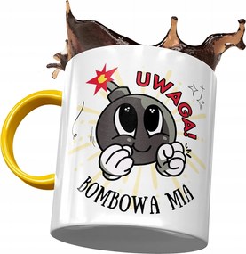 Sárga Bögre Mia Feleség Barátnő Ajándék Nyomtatott Fotóval