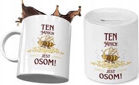 Szerzetesnek Bögre Ajándék Persely Szett Nyomtatott Fotóval