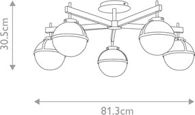 Hinkley Lighting Hollis HK-HOLLIS-5-C-HB Plafonlámpa 5x40 W/E14 ip44